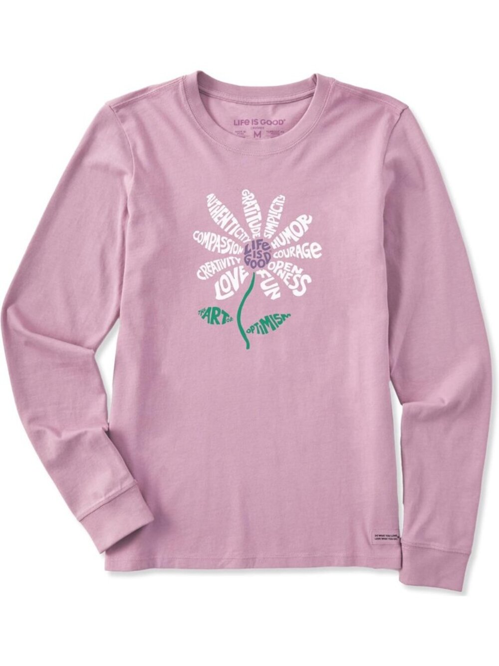 Women's Long Sleeve Graphic Tee - Cotton Crusher Shirt with Superpowers Daisy